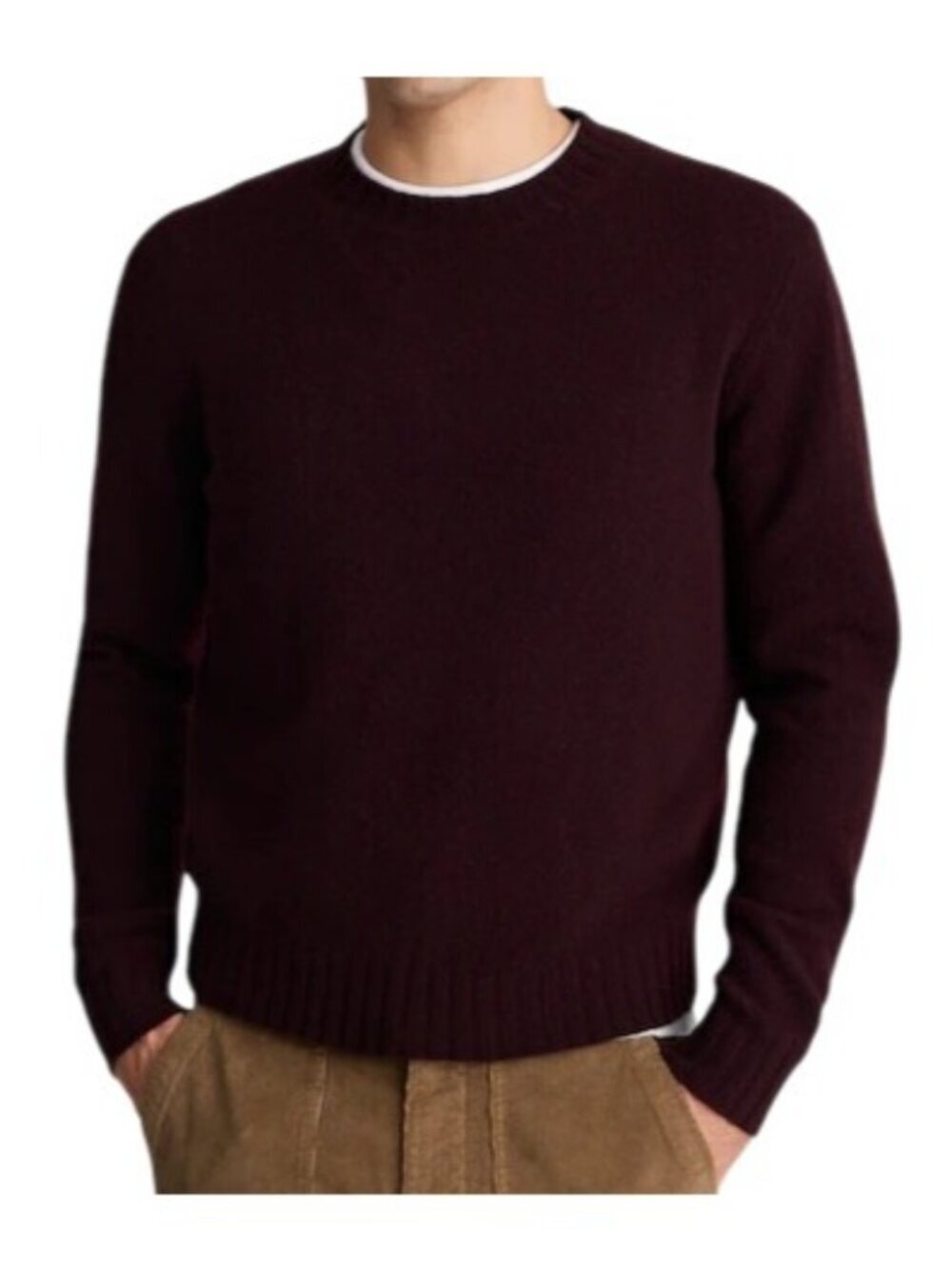 Madewell Crewneck Sweater in Heritage Merino Wool~Size Large~Deep Wine NWT L7 10